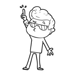 cartoon cool guy