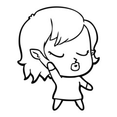 cute cartoon vampire girl