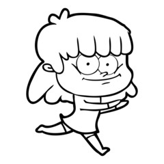 cartoon smiling woman