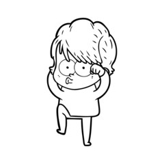 Obraz premium cartoon woman