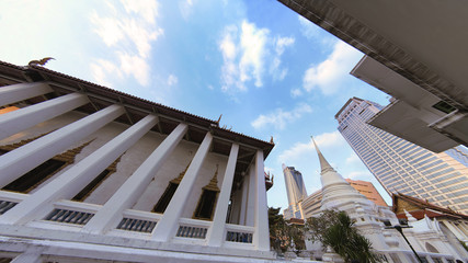 Wat Pathum Wanaram temple. Wat Pathum Wanaram is a Buddhist temple in Bangkok located between the...