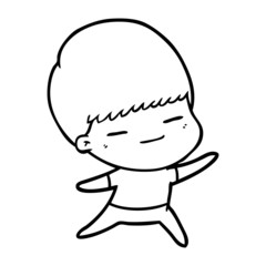 cartoon smug boy