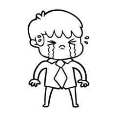 cartoon boy crying