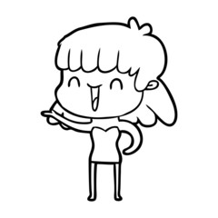 cartoon woman