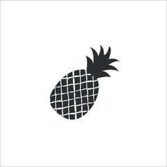 Pineapple icon.  Illustration