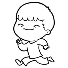 cartoon happy boy
