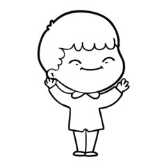 cartoon happy boy