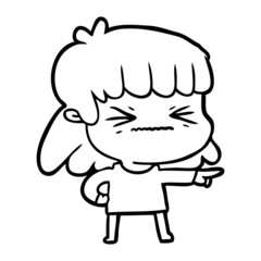 cartoon woman