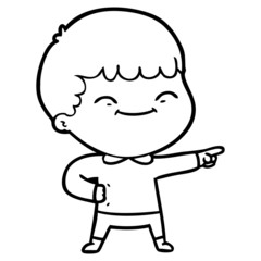 cartoon happy boy