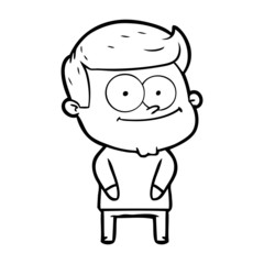 cartoon happy man