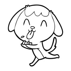 Obraz premium cute cartoon dog