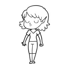 cartoon elf girl