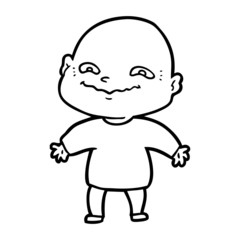 cartoon nervous man
