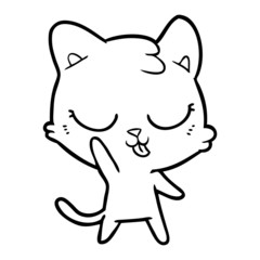 Obraz premium cartoon cat