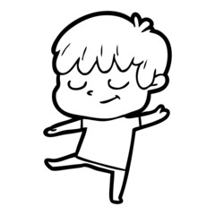 cartoon happy boy