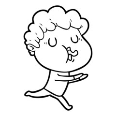 cartoon man singing