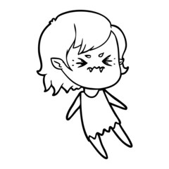annoyed cartoon vampire girl