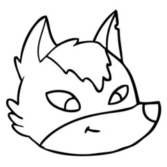 cartoon wolf face