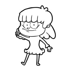 cartoon smiling woman