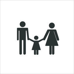 Family . Man women daughter