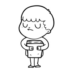 cartoon grumpy boy