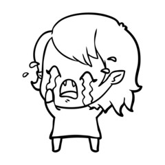 cartoon crying vampire girl