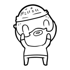 cartoon bearded man