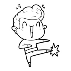 cartoon excited man