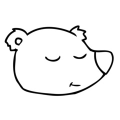 cartoon polar bear face