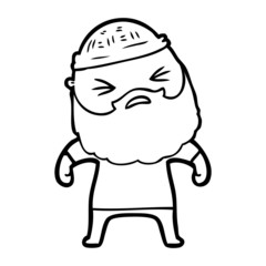 cartoon man with beard