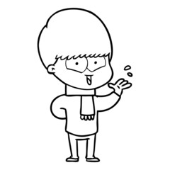 cartoon happy boy