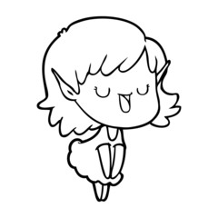 cartoon elf girl