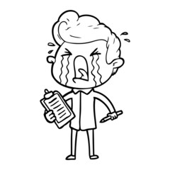 cartoon crying man