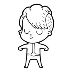cartoon woman