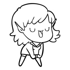 cartoon elf girl