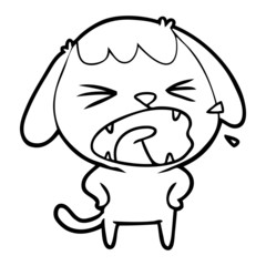 Obraz premium cute cartoon dog barking