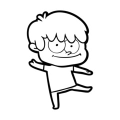 happy cartoon man