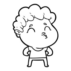 cartoon man pouting