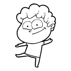 Fototapeta premium cartoon happy man
