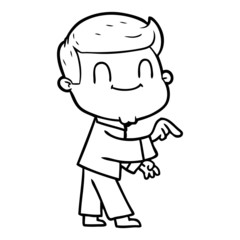 cartoon friendly man