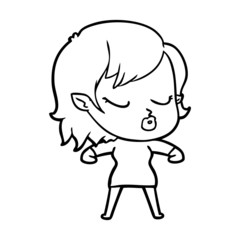 cute cartoon vampire girl