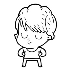 cartoon woman