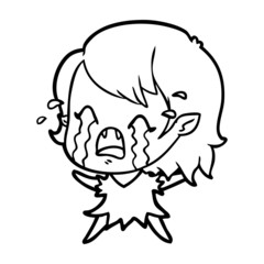 cartoon crying vampire girl