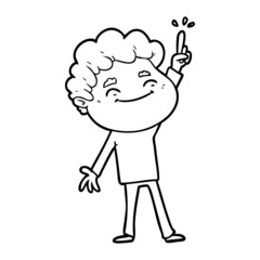 cartoon friendly man