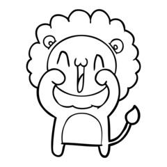 happy cartoon lion