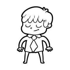 cartoon happy boy