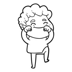 cartoon friendly man