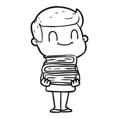 cartoon friendly man