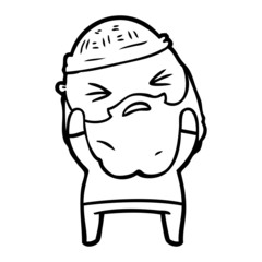 cartoon man with beard