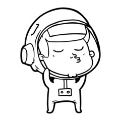 Obraz premium cartoon confident astronaut